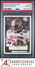2006 TOPPS HERITAGE #147 DERRICK BROOKS HOF POP 2 PSA 10