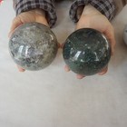 11.3LB 6 Natural Moss Agate Carnelian Quartz Crystal Geode Sphere Ball Healing — photo 4
