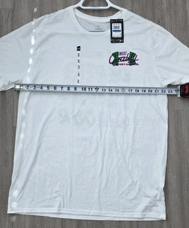 Under Armour Graphic Tee Shirt Mens XL Loose Vintage Logo Sport White thumbnail 9