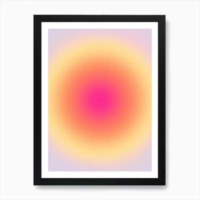 Gradient Aura Sunset Art Print Fram Framed Wall Art Poster Canvas Print Picture