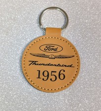 Ford Thunderbird Antique Brown Leather Key Ch...