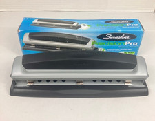 Swingline 3 Hole Punch, 10 Sheet Capacity Three Hole Puncher PrecisionPro EUC
