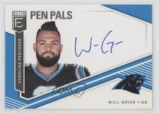 2019 Panini Donruss Elite Pen Pals Blue Ink Will Grier #PP-WG Auto 5o1