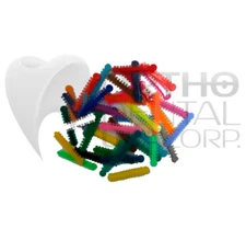 Assorted ELASTIC LIGATURE TIES Pack x 5 USA Seller Orthodentalusa Corp