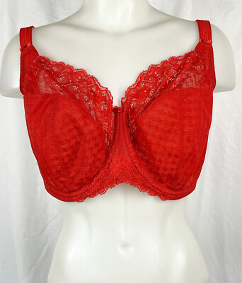 Panache 7285 Red Underwire Envy Bra 36J | eBay