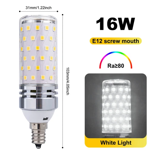 LED Corn Bulb E27 E14 B22 E12 B15 E17 12/16W 2835 60/80SMD Globe Lamp Spot Light - Picture 48 of 63