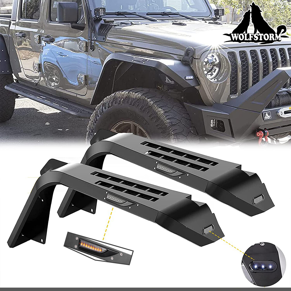 Introduce 46+ images jeep gladiator fenders with lights In