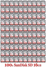 LOT 100x SanDisk Ultra 16GB 80MB/s SD SDHC SDSDUNB Camera Card 10 x 16 GB