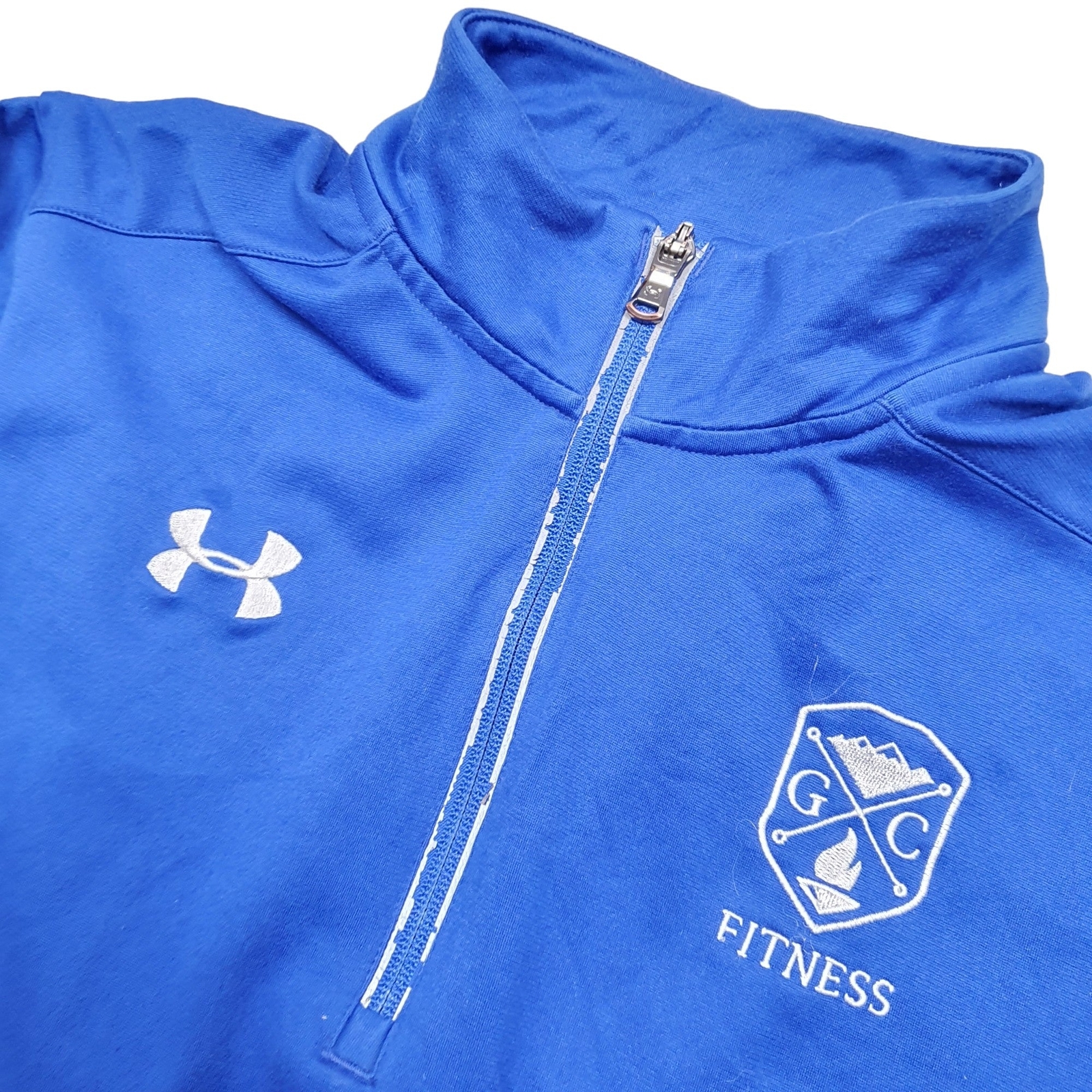 UNDER ARMOUR 1/4 Quarter Zip Polyester Jumper Sweatshirt Mens M image 3
