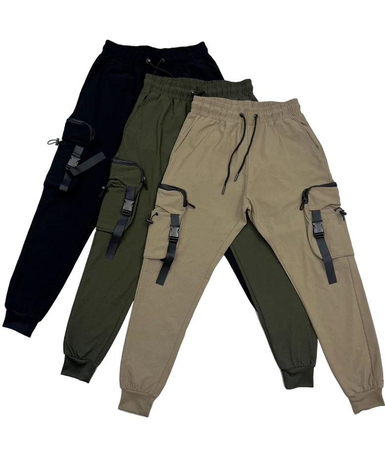 Cargo Mens Combat Jogging Bottoms Trousers Elasticated Tracksuit Joggers S-2XL