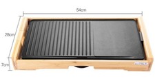 Ambiano Bambus Elektrogrill Antihaft Keramikgrill Schwarze Platte 1400W OHNE BOX