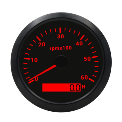85mm Digital Drehzahlmesser Tachometer Tacho Gauge 0-6000RPM mit Hourmeter