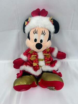 Walt Disney World Happy Holidays 2005 Minnie Mouse Red Christmas Dress  Plush | eBay