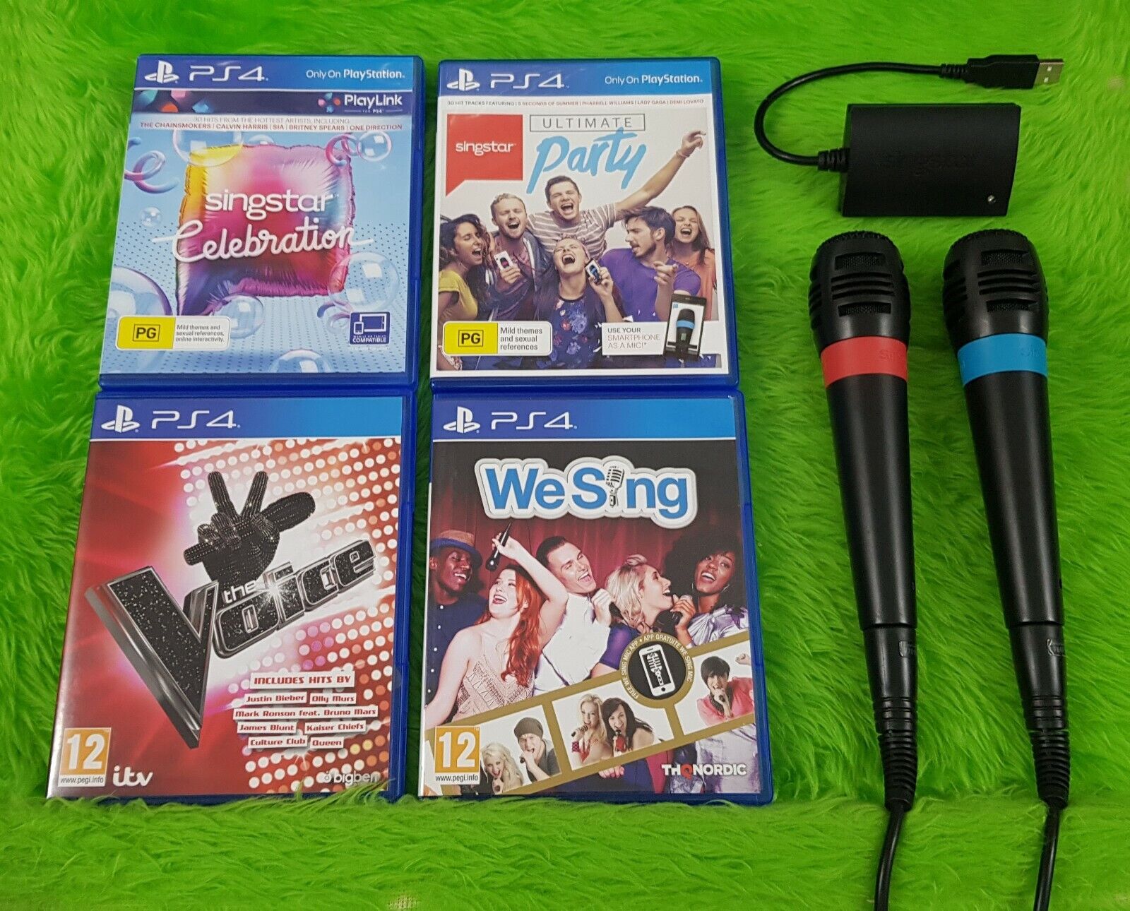 Playstation 4 / 5 Ps4 Ps5 Sing Star 2x Microphones + Singstar Ultimate  Party