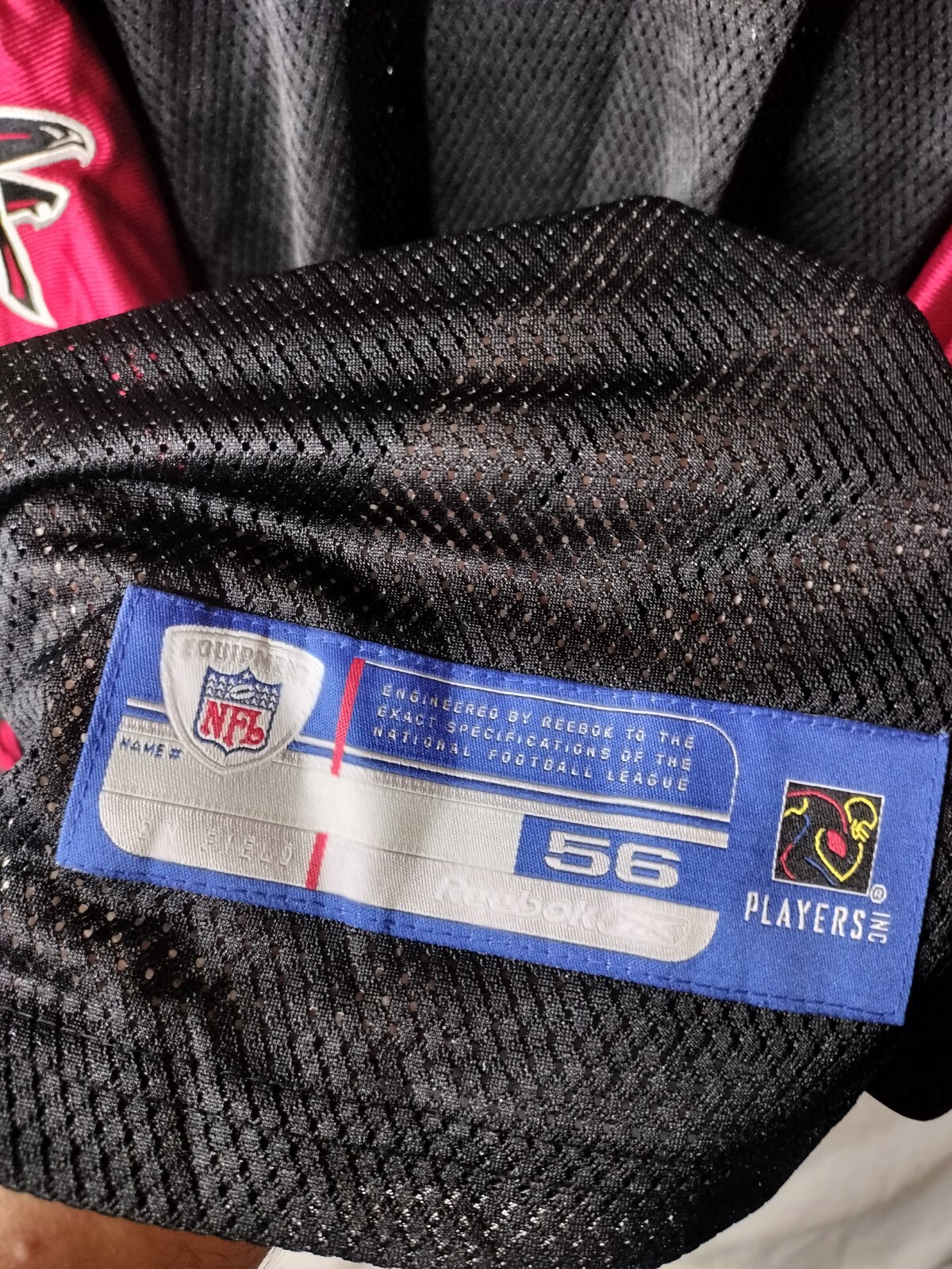 Atlanta Falcons Blank Authentic Size 56 Reebok Football Jersey NWT w