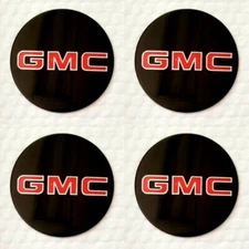 4 Wheel Center Cap Logo Sticker Decal Emblem Black 3.5" 88mm GMC 1500 2500 3500