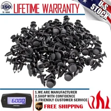 120 Pcs 8mm Hole Plastic Rivets Fastener Push Bumper Clips for Car Auto Fender
