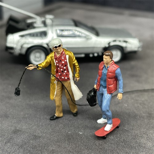 1/64 Scale Resin Model Back to the Future Dr Brown and Marty Figures Miniature - Picture 5 of 7