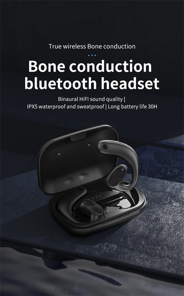 Bluetooth 5.0 Earpiece Noise Cancelling Stereo Sound Earbud Wireless Headset - Image 2 of 4
