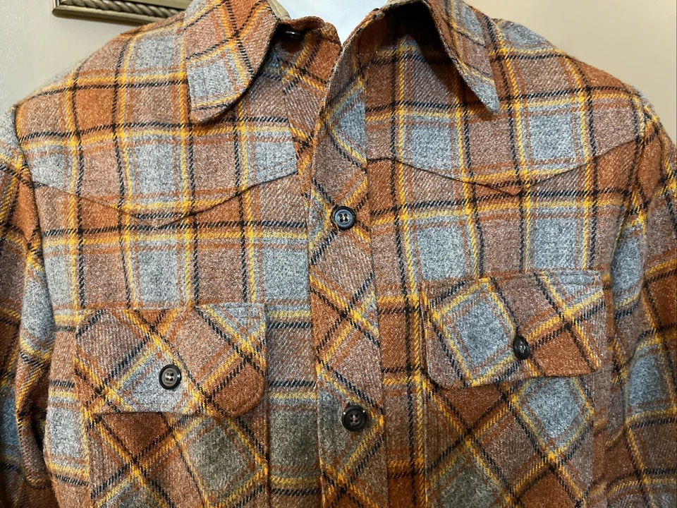 Camisa Pg’s People Plateada/Gulfstream Manga Larga Talla Grande De Colección Años 70 RARA Foto 3 de 4