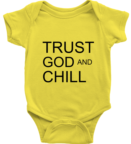 Toddler Kid Youth T-Shirt Baby Bodysuit Trust God and Chill Positive Graphic Tee - Picture 10 of 36