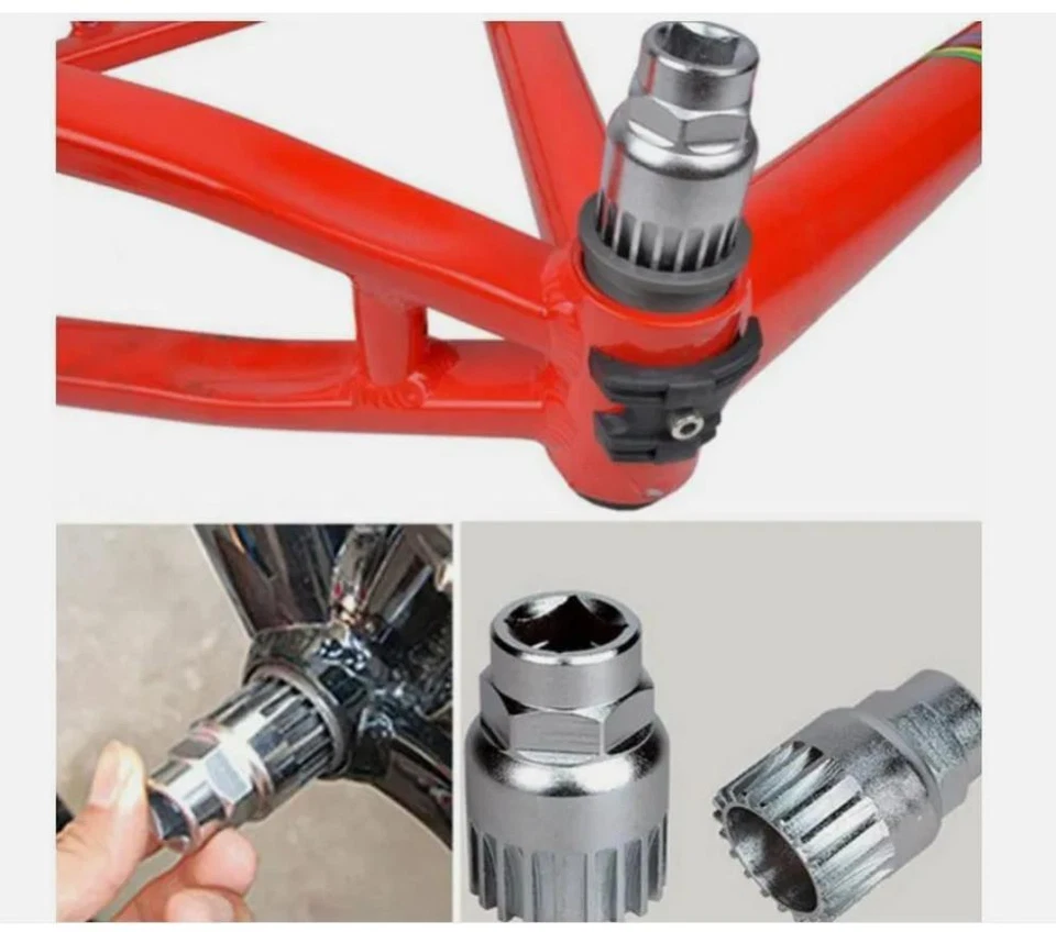 6PCS Bicycle Repair Tool Kit Crank Chain Cutter and Freewheel Puller US - Image 3 of 4
