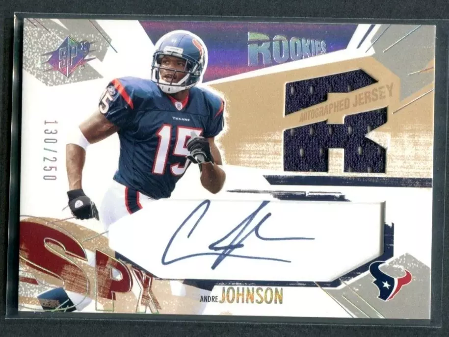 2003 UD Upper Deck SPX Andre Johnson Rookie RC Jersey Patch AUTO /250 HOF RPA