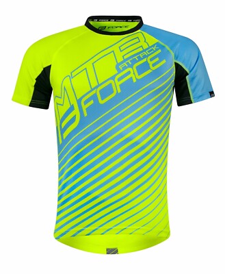 Force MTB Attack Cycle Radtrikot Oberteil gelb blau Größe M
