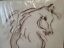 miniature 5  - Rebecca Raubacher Signed Original Conte Crayon Horse Drawing Animals To Wear Bag