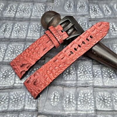 24mm/20mm Matte Exotic Leather Watch Band Bespoke Vintage Minimalist Style