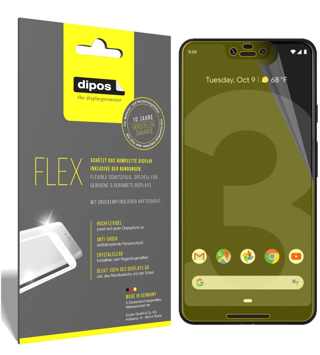 Google Pixel 3a Xl Pellicola Protettiva In Vetro Temperato