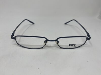 TEMPO MM9009 9009 BLACK M2 55/17/140 FLEX HINGE EYEGLASSES METAL FRAME &E02
