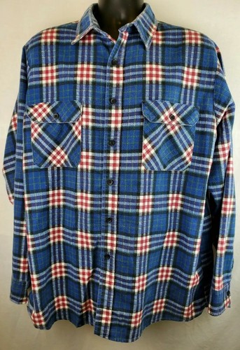 FIELDMASTER Flannel Shirt Blue Red 