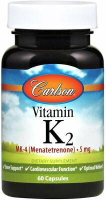 CARLSON LABS, VITAMIN K2 MK-4 Knochen, Herz 5mg 60 Kapseln SUPER PREIS
