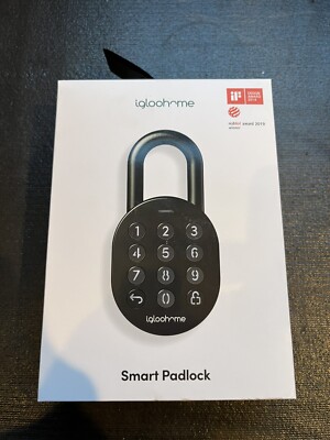iGlooHome Smart Padlock, Pin And App-Connected, Remote Accessibility - SEALED