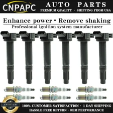 Cnpapc 6*Iridium Spark Plug +  Ignition Coils For Toyota 2.5L 3.5L V6 UF487