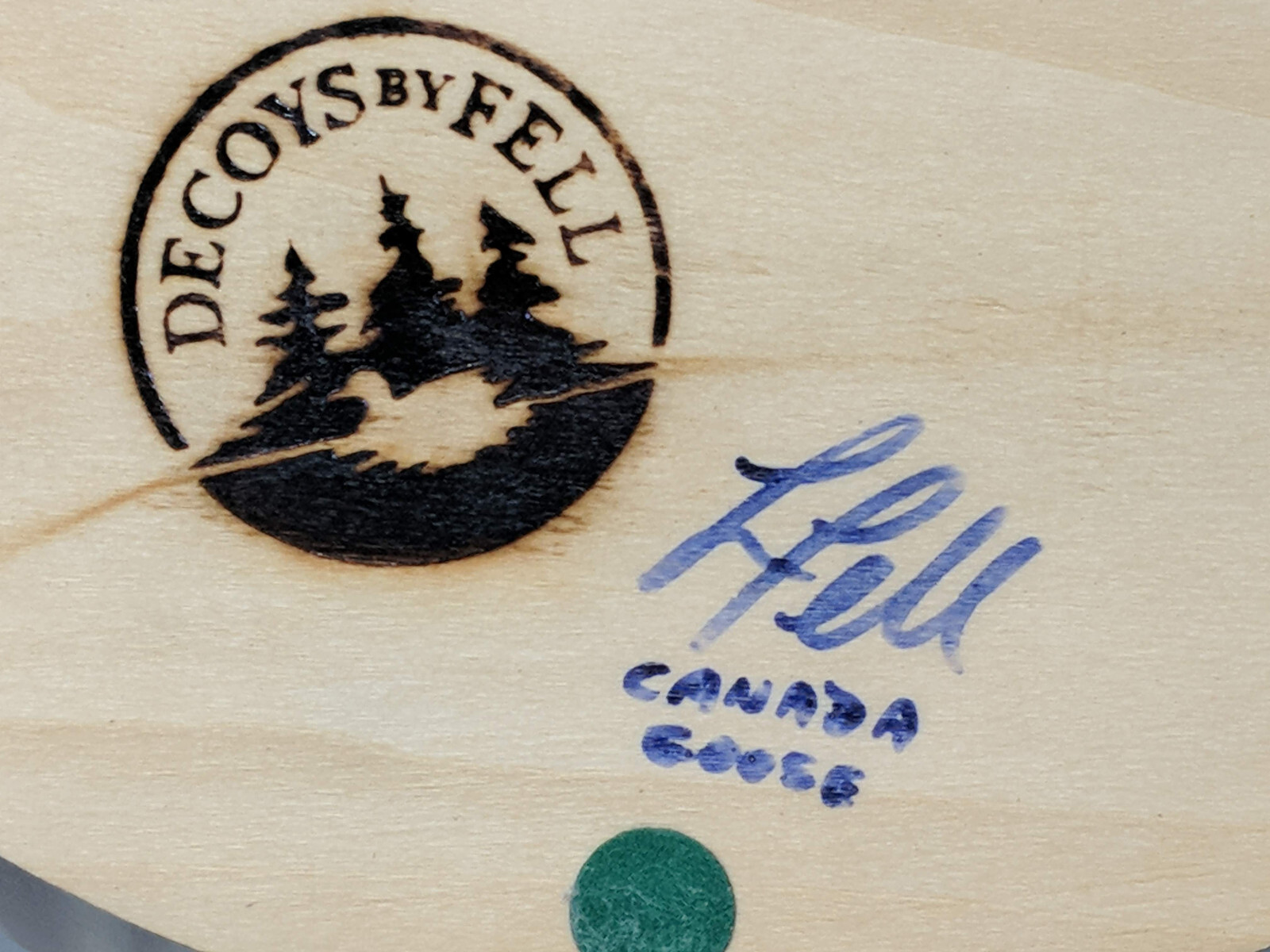 Hand Carved Wood Canada Goose Decoy 13" Decoys by Fell Signed L Fell