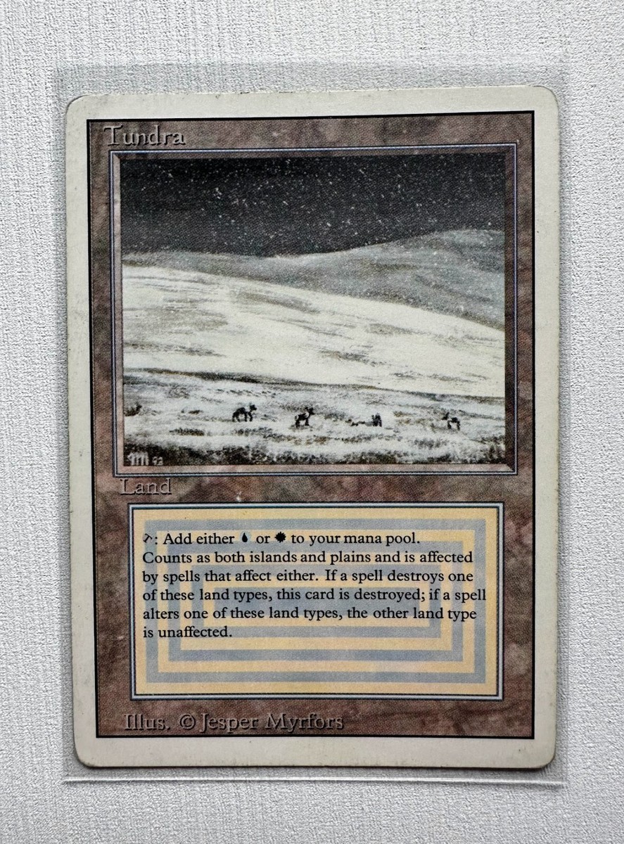 MTG Tundra ② Tundra MTG Revised (3rd Edition) Dual Land 1994 Magic The