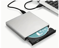 Unità DVD Esterna VIA USB 2.0 - Lettore, Registratore e Masterizzatore CD/DVD
