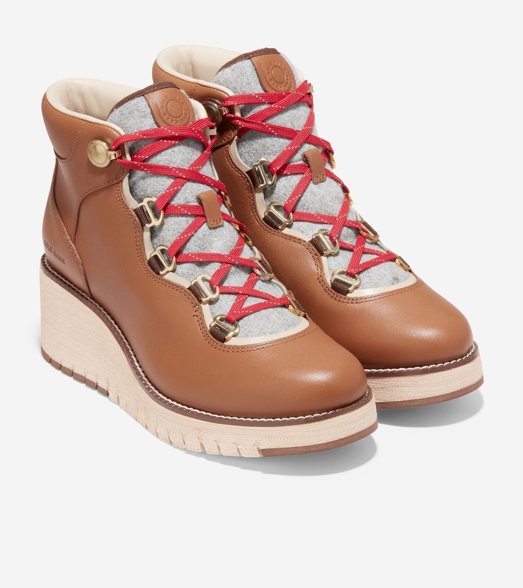 Cole Haan Women's ZEROGRAND City Lace-up Wedge Boot British