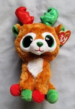 TINSELTOES the Christmas REINDEER - TY Beanie Boos - 6 inch - NEW & MINT
