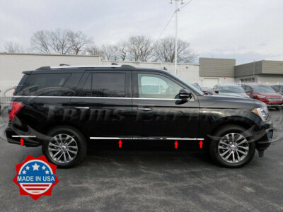 2018-2024 Ford Expedition Max Longer 8Pc Flat Body Side Molding Trim 1 1/2''