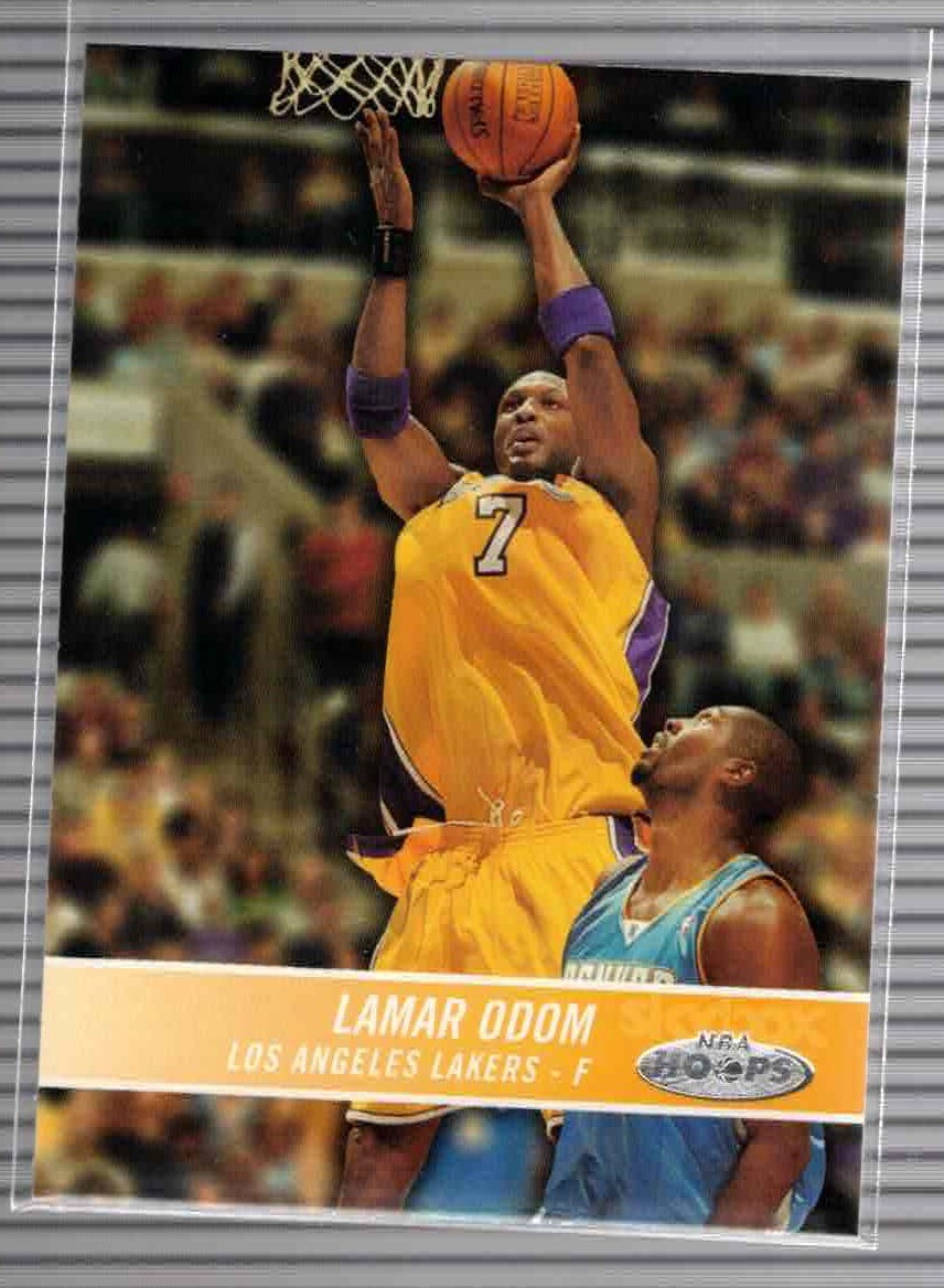 2004-05 Hoops Los Angeles Lakers Basketball Card #21 Lamar Odom
