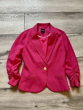 Xoxo Szs Bright Pink Blazer With Runched Sleeves