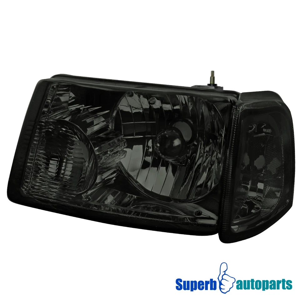 Fits 2001-2011 Ford 01-11 Ranger Smoke Headlights+Corner Turn Signal Lights Foto 4 de 4