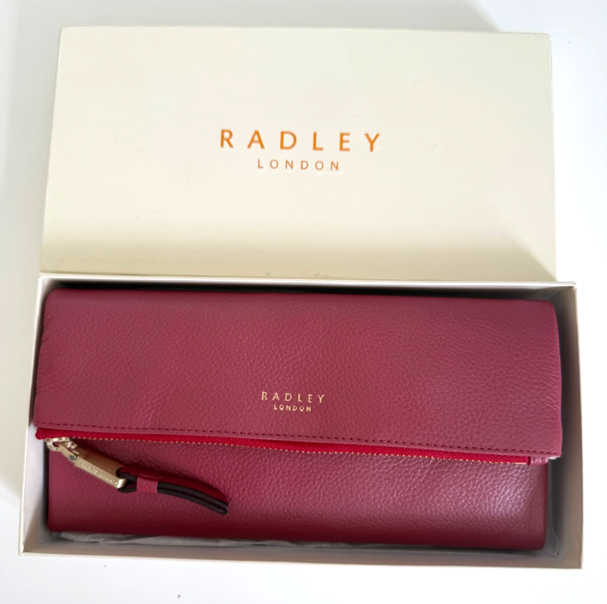 Radley Coleman Street Metallic Leather Purse BNWT in Gift Box