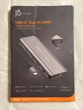NEW J5 Create USB-C Dual 4K HDMI Mini Docking Station JCD398