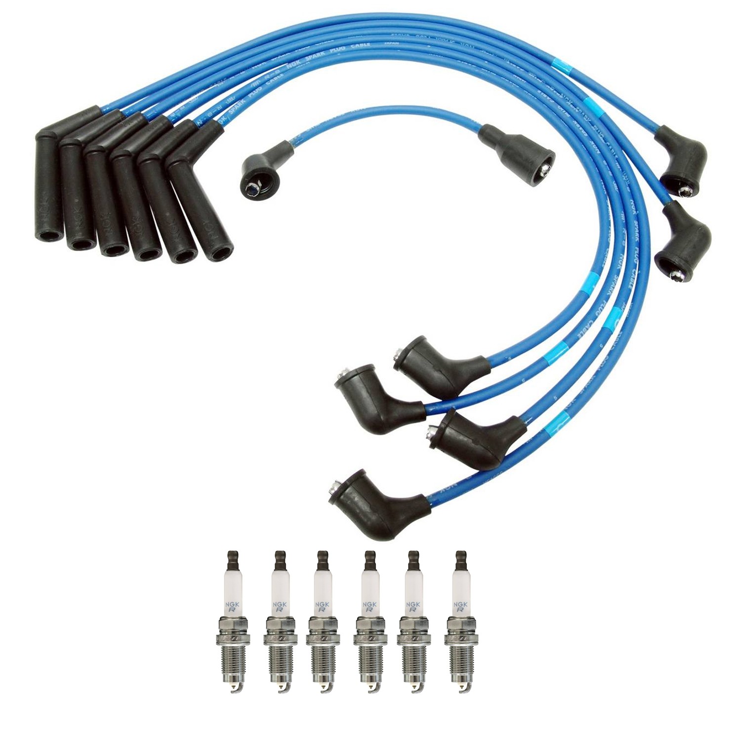 NGK Wire Set  Bosch 6 Platinum Spark Plugs Kit for Dodge Ram 50 3.0 V6 Vin S