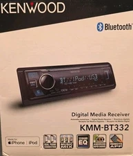 NEW Kenwood KMM-BT332 1-DIN Car Digital Media Receiver w/ Bluetooth