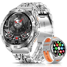 AMOLED for Men Fitness Tracker, Bluetooth Watch with LED Flashlight, Heart Ra...